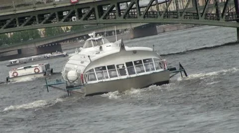 Boat on underwater wings. Stock Footage 11297826