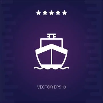 Boat vector icon Stock Illustration