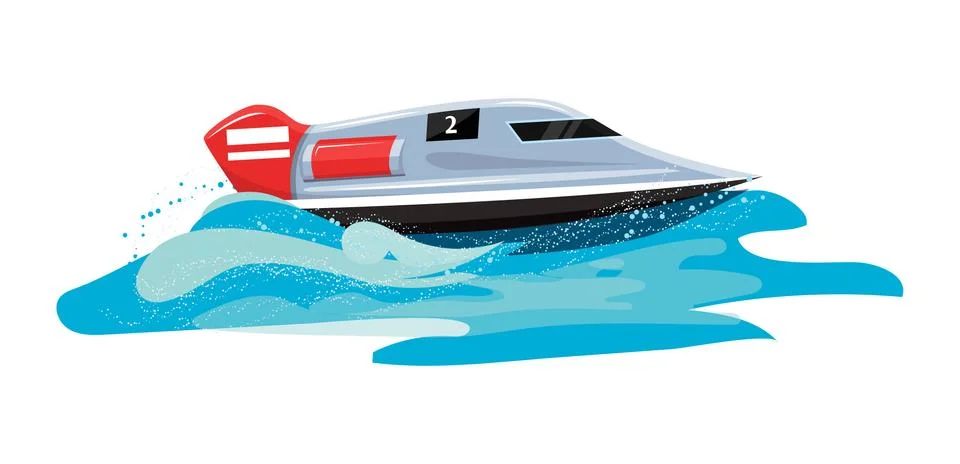 Speed boat stock vector. Illustration of contemporary - 44711962