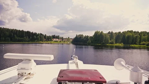 Boat view of the lake Stock Footage 288155941