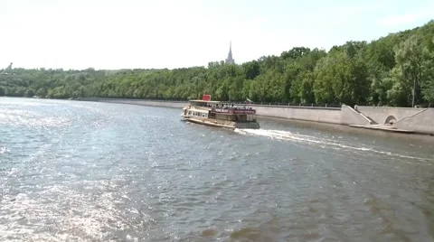 Boat. View From A Moving Ship Stock-Footage 5505633
