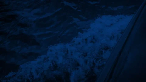 Boat View Over Side At Night Stock Footage 279519869
