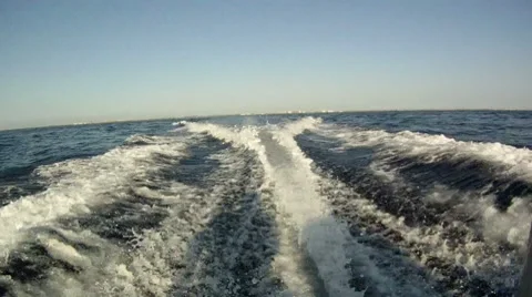 Boat Wake Video stock 7754821