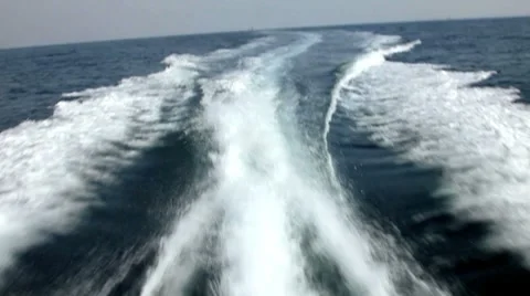 BOAT WAKE Stock Footage 8575482