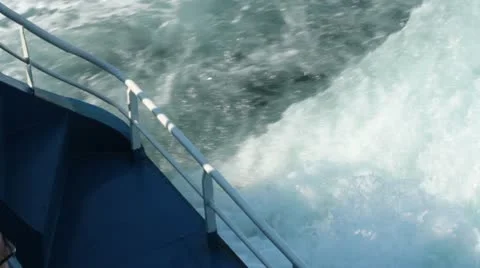 BOAT WAKE Stock Footage 12381785