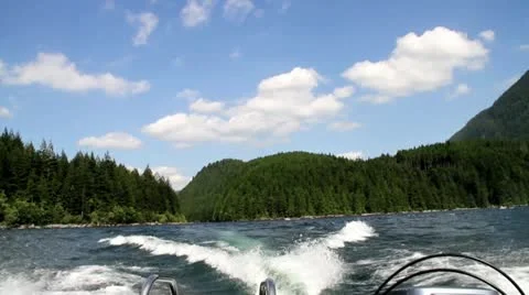 Boat wake Stock Footage 15519356