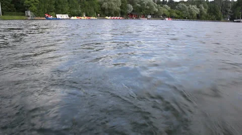 Boat wake Stock Footage 25006715