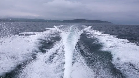 Boat wake Stock Footage 91281950