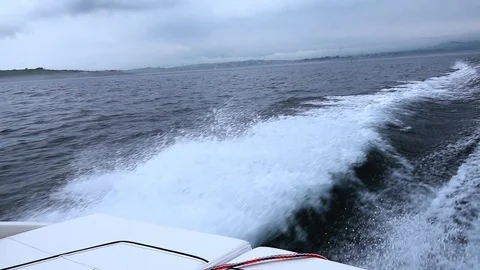 Boat Wake Stock Footage 91282253