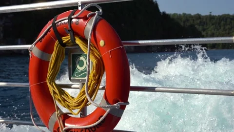 Boat wake point of view Stock Footage 143213964