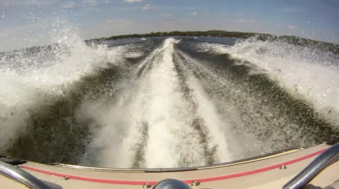 Boat Wake POV Video stock 57718403