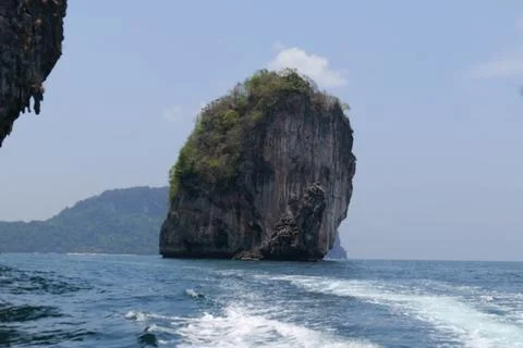 Boat Wake on the Water at Phi Phi Island Photos