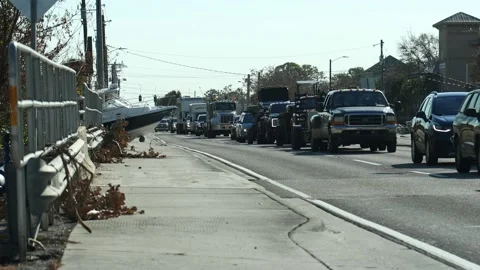 A boat that was washed ashore during Hurricane Ian in Bonita Springs, Florida 库存影片 218801474