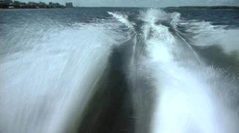 On a boat on water Stock Footage 1808333