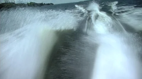 On a boat on water Stock Footage 1808374