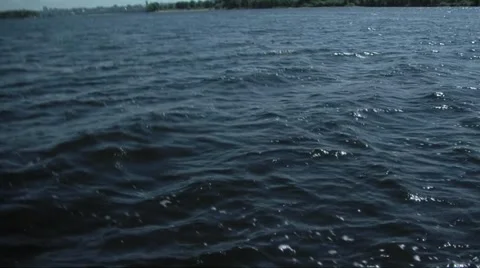 On a boat on water Stock Footage 1808434