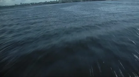 On a boat on water Stock Footage 1808525