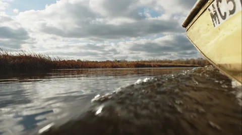 Boat on Water Stock Footage 48871658
