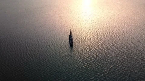 Boat on the water Stock Footage 236265898