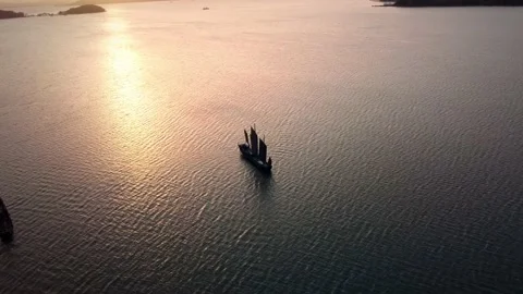 Boat on the water Stock Footage 236265972