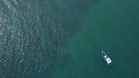 Boat on a water surface Video stock 132799412