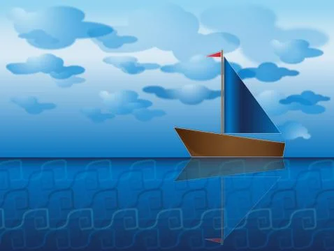 Boat on water surface Stock Photos