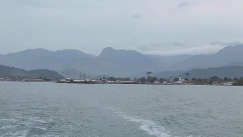 Boat water trail Stock Footage 118017476