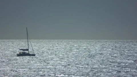 Boat on the Waves Stock Footage 91014551