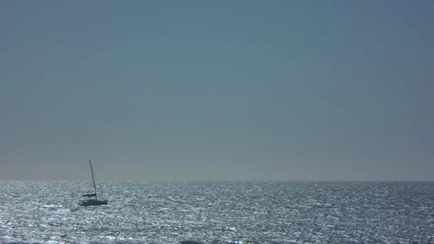 Boat on the Waves Stock Footage 91014675