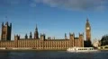 Boat Westminster Bridge Big Ben London, England Thames River Parliament Building HD Footage