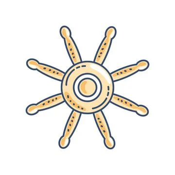 Boat wheel nautical Illustration