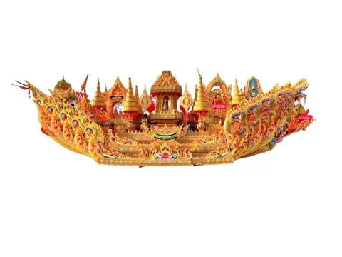 The boat, which is decorated with very beautiful Thai patterns. to use the 'C Stock Photos