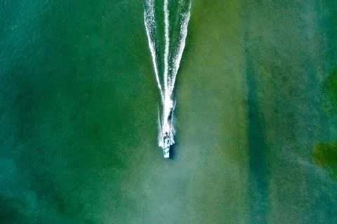 Boat on White River Foto stock