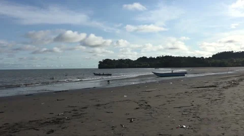 Boat work in colombia choco 02 Video stock 60627098