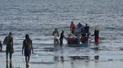 Boat work in colombia choco 03 Video stock 60630729