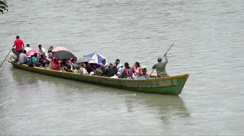 Boat work in colombia choco 06 Video stock 60634876