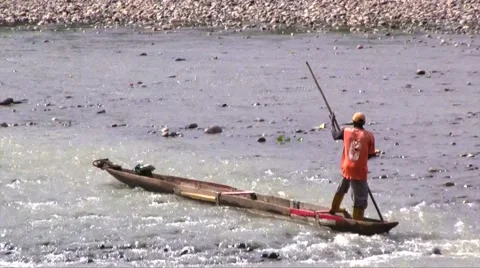 Boat work in colombia choco 07 Video stock 60634400