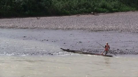 Boat work in colombia choco 08 Video stock 60634151