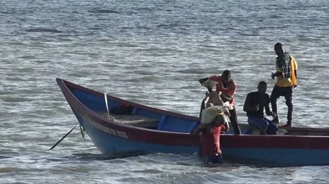 Boat work in colombia choco Video stock 60630952