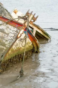 Boat wreck Stock Photos