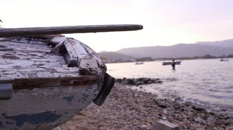 Boat wreckage Stock Footage 11852069