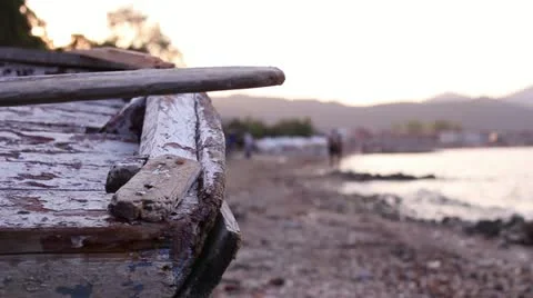 Boat wreckage (rack focus) Video stock 11852138