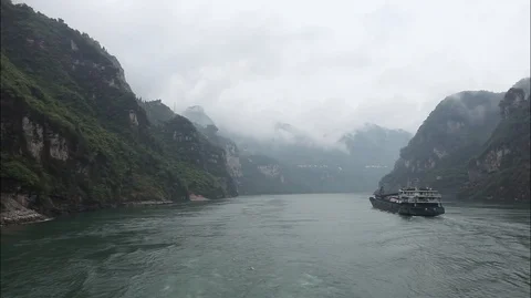 On the Boat , Yangtze river China Stock Footage 107522362
