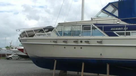 Boat Yard Stock Footage 10763479