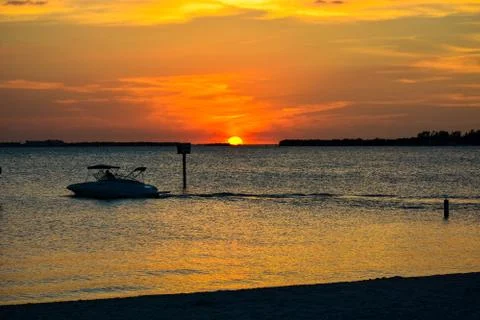 A boaters sunset Stock Photos