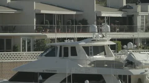 Boaters working in LA Marina Stock Footage 20451058
