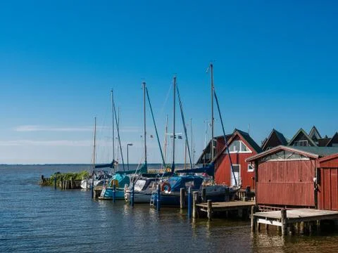 Boathouses Foto stock