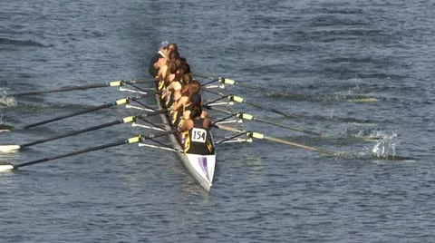 BOATING, 9-CREW ROWING TEAM - HD 库存影片 12422200