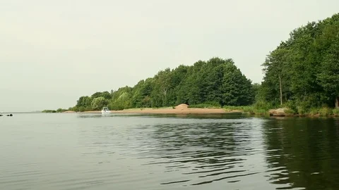 Boating amazing view from a boat Stock Footage