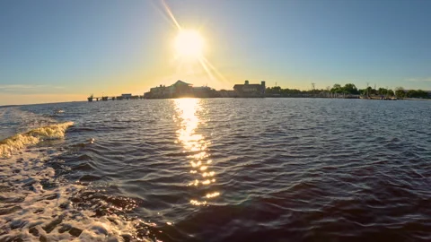 Boating Cedar Key Sunset 動画素材 284139536